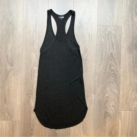 Aritzia Wilfred Free Helena Dress Mini Tank Top Heathered Dark Grey Size XS - Picture 7 of 14